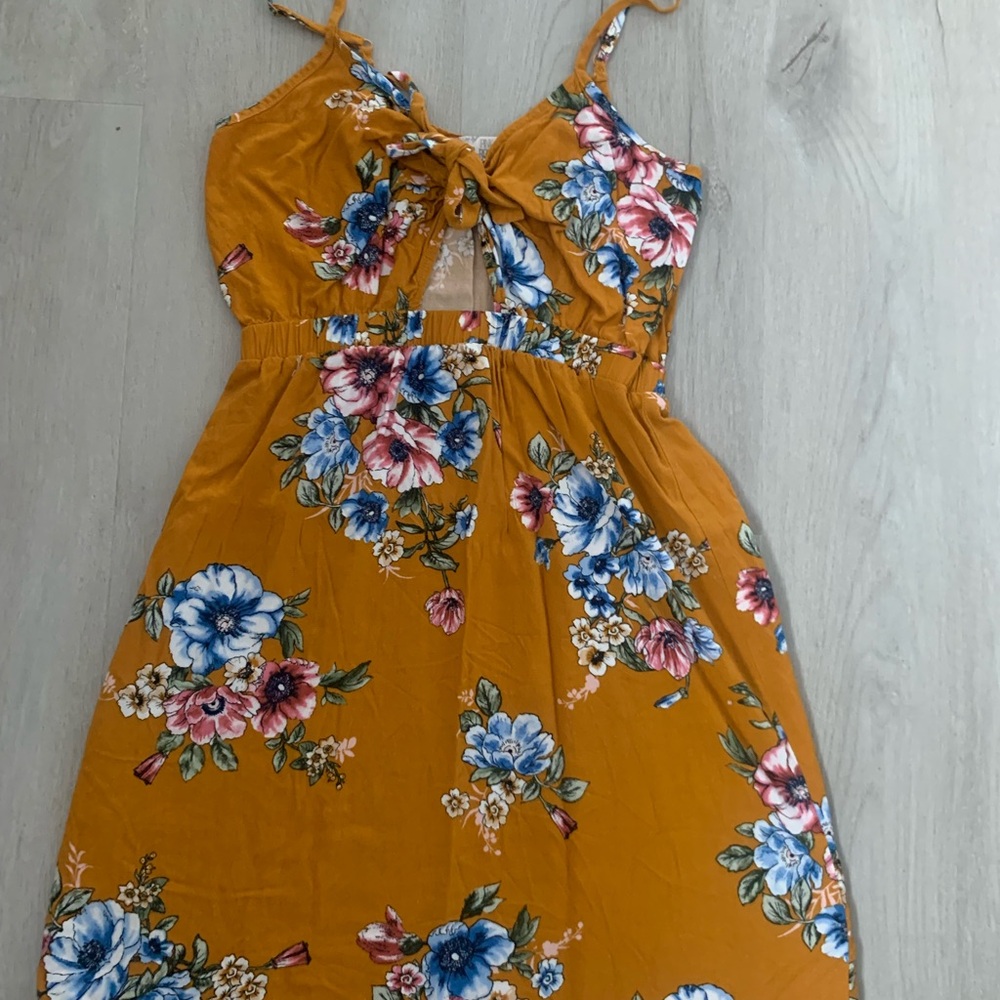 Floral Mustard Dress